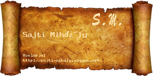 Sajti Mihály névjegykártya
