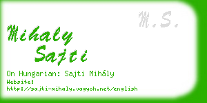 mihaly sajti business card