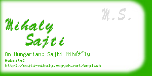 mihaly sajti business card